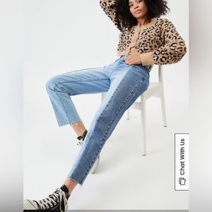 PacSun Two Panel High Waisted Straight Leg Jeans